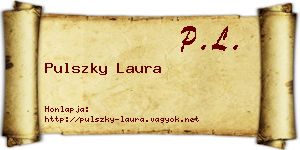 Pulszky Laura névjegykártya